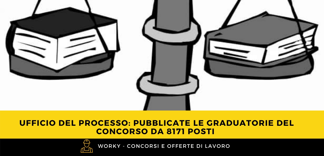 Concorso Ufficio del processo: bando in Gazzetta per 8171 posti