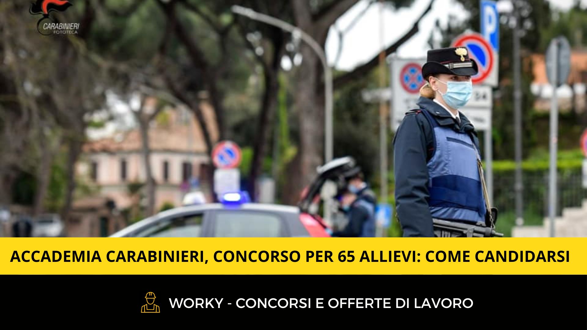 Accademia Carabinieri, concorso per 65 allievi come candidarsi